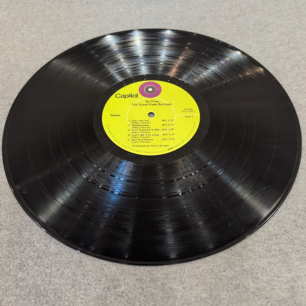 Grand Funk Railroad On Time Vinyl LP‎ Record Capitol ST-307 1969 Hard Rock VG - Picture 4 of 4